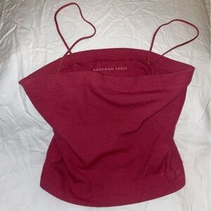 American Eagle Outfitters Raspberry Knit Spaghetti-Strap Cami